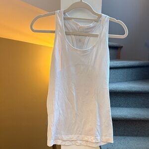 Lululemon White Sleeveless Tank Top